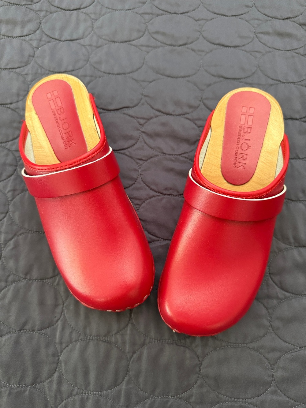 ❤️Bjork | Red Swedish Clogs